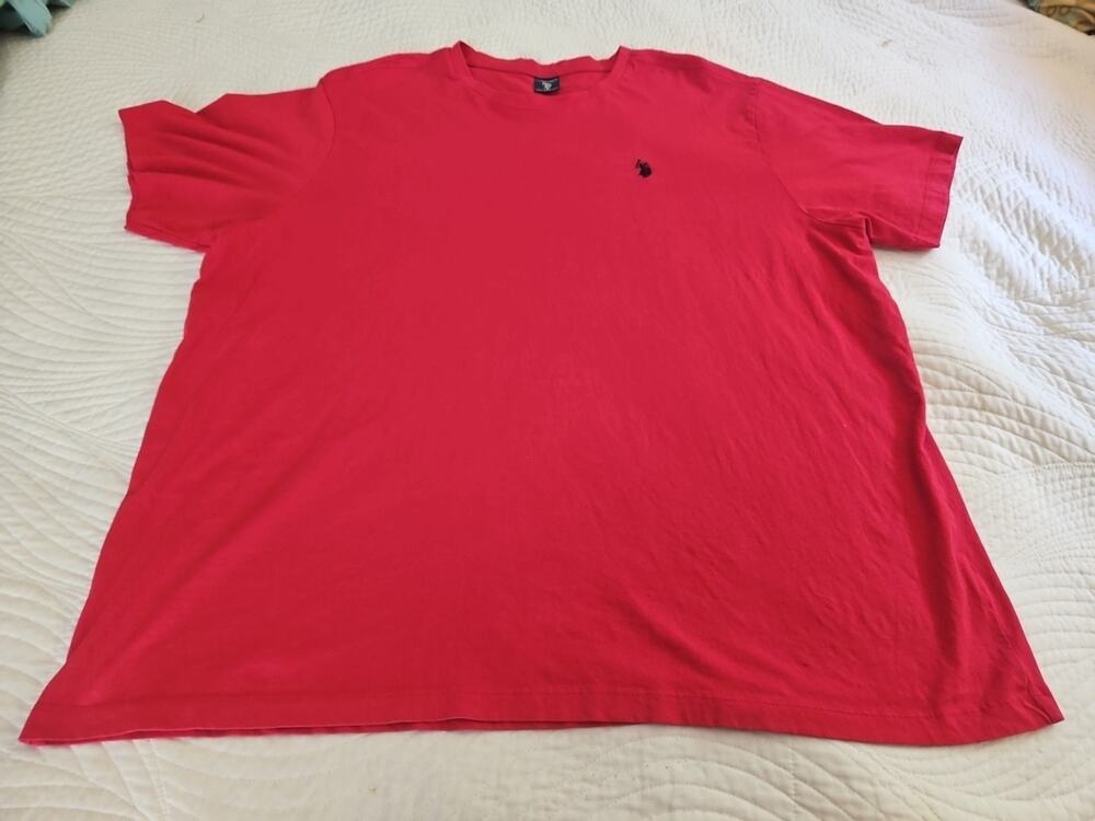 US Polo Assoc Tshirt Mens Sz 3XL Red Polo Logo Black